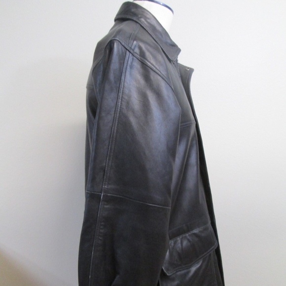 Vintage Claiborne Aviation Grunge Mens Motorcycle Parka Bomber Flight Jacket M - Picture 3 of 12